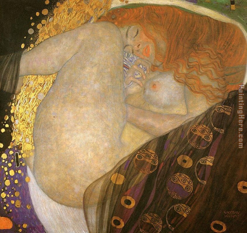 Danae painting - Gustav Klimt Danae art painting